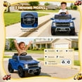 thumbnail image 5 of CASEMIOL 12V Kids Ride on Toys Car with Remote Control, Ford F150 Raptor Ride on Truck for Kids Ages 3-5, Toddler Electric Car w/ Bluetooth, Front & Rear Suspension, Gifts for Girl & Boy, Blue, 5 of 9