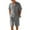 Grey, variant on NAFUU Mens 2 Piece Outfits Summer Cotton Linen Sets Solid Short Sleeve Shirt And Shorts Set Relaxed Fit Beach Vacation Outfit Comfort Loungewear Sets