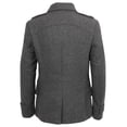 thumbnail image 3 of Ma Croix Mens C Search Wool Blend Double Breasted Pea Coat Winter Jacket, 3 of 8