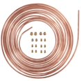 thumbnail image 2 of Brake Line Tubing Kit, 25ft Zinc-Coated Copper Brake Pipe, 3/16" Tubing Coil Roll with 16 Assorted Fittings, Non-Magnetic Automotive Replacement Brake Line, 2 of 6