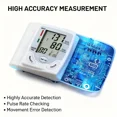 thumbnail image 3 of Automatic Wrist Blood Pressure Monitor Wrist Cuff with LCD Glass Curtain - Adjustable Cuff, Pulse Rate Detection & Irregular Heartbeat Alarm, 3 of 8