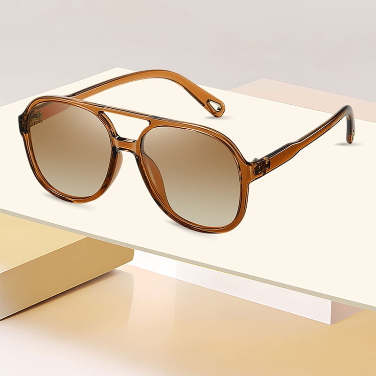 Oversized Aviator Polarized Sunglasses UV Protection Double Bridge Ember | Double Bridge Aviator Sunglasses for Women – WMP Eyewear main image 4