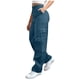 thumbnail image 1 of Pantalones de Cintura Elástica para Mujeres Color Sólido Pantalones de Cintura Alta de Longitud Completa con Bolsillos, 1 of 7