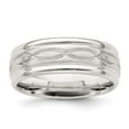 thumbnail image 6 of 925 Sterling Silver 7mm Brushed Fancy Band Ring Size 10.5, 6 of 7