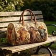 thumbnail image 3 of Linnome Cow Plaid Travel Bag Large Capacity Durable Tote for Weekend Gym Overnight Trip with Adjustable Strap, 3 of 7