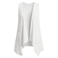 thumbnail image 7 of Karymi Womens Tops Open‑Front Sleeveless Vest Cardigan, Casual Solid Flowy Asymmetric Hem, Draped Layering Vest with Side Pockets Cover‑Up Summer Tops for Women 2026, 7 of 7