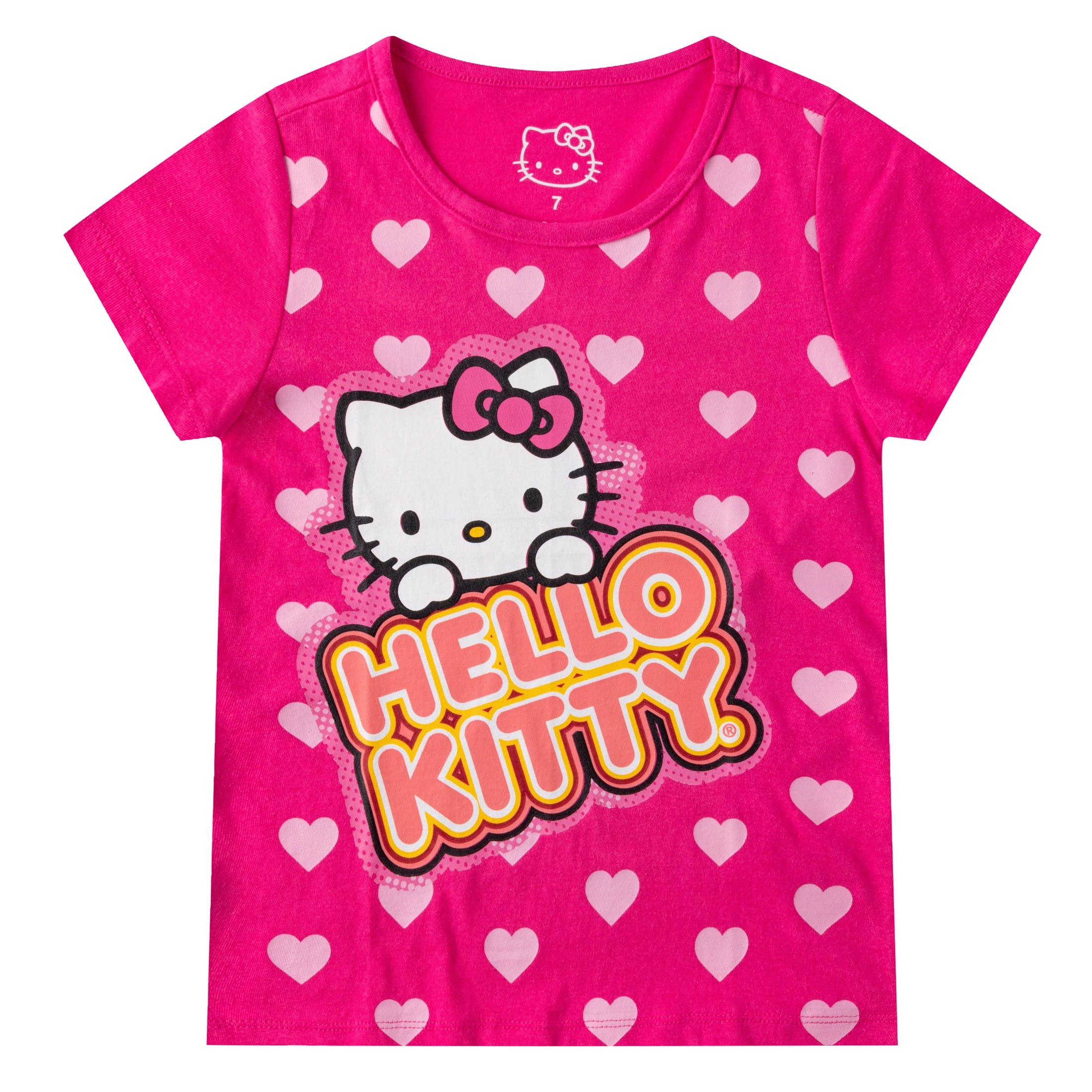 Hello Kitty Sanrio Short Sleeve T-shirt (Girls), 4 Pack, Sizes 4-12