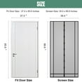 thumbnail image 4 of Sanmadrola Magnetic Screen Door Instant Mesh Curtain Self Sealing Magnets Curtain Works With Pets, Sliding Door, Front Doors Tailorable Curtain 39x86, Black, 4 of 8
