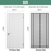 Sanmadrola Magnetic Screen Door Instant Mesh Curtain Self Sealing Magnets Curtain Works With Pets, Sliding Door, Front Doors Tailorable Curtain 39x86, Black