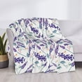 thumbnail image 3 of Uemuo Lavender Flowers Printed Throw Blanket for Couch, Fluffy Fuzzy Blankets for Bed, Sofa, Cozy Flannel Faux Fur Blanket-40"x30", 3 of 6