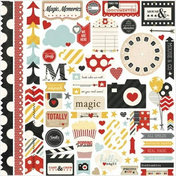 Simple Stories Say Cheese Cardstock Stickers 12"X12" Fundamentals