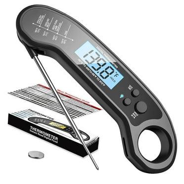 2024 New Digital Meat Thermometer, Instant Read Meat Thermometer for Grilling and Cooking, Waterproof Food Thermometer for Kitchen and Outdoors, Grilling, Turkey, Candy, Liquids, Beef