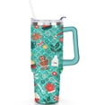 thumbnail image 2 of Christmas Gingerbread Man 40 Oz Tumbler with Handle Lid and Straw, Stainless Steel Double Walled Vacuum Insulated Cup, Cute Birthday Gifts Tumbler for Women Men Friends, 2 of 7