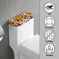 thumbnail image 3 of ZIATUBLE Cow Print Toilet Top Cover Sunflower Toilet Water Tank Cover with Elastic Bottom Toilet Tank Cover Protector Toilet Tank Lid Covers for Bathroom Fits for Most Toilet Tank, 3 of 5