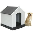 thumbnail image 3 of ZENSTYLE 32" Large Dog House Insulated Waterproof Pet Kennel Shelter Indoor Outdoor, Gray, 3 of 9