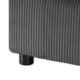 thumbnail image 4 of LiviNest Corner Chair 40 Inch Compact Reading Sofa: Modern Charcoal Corduroy Wedge Design - Small Apartment Space Saving Accent Seating with Plush Cushions & Solid Wood Frame, 4 of 4