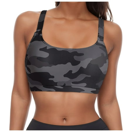 Cathalem Women s Bikini Swimsuits - Push Up Swim Top Only Bra Padded Swimsuit Tops 2025 Bathing Suit Tops (Camouflage L)