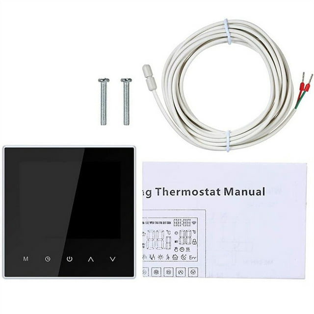 ZheElen Indoor Floor Heating Sensor Touch Screen Digital Heating Thermostats Portable Temp Controller Smart Thermostat Type 1
