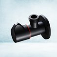 thumbnail image 2 of Brass Flow Control Water Pressure Reducing Controller Hand Held Sprayer Shower Head Shut Off Stop Switch Control (Black and Red), 2 of 5