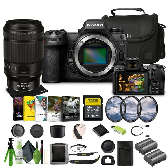 Nikon Z6 III Mirrorless Camera 24.5MP Full Frame 4K Video Bundle Battery 64GB Card Tripod Filter Kit Software (International Model)