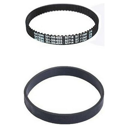 Replacement Part For Bissell 1548, 1550, 1551, Series Pro Heat Revolution Vacuum Cleaner One Small Cogged Belt With one Flat Belt.