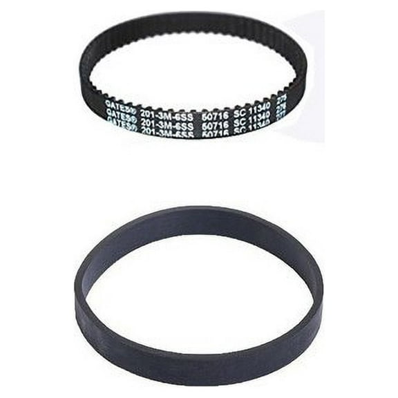 Replacement Part For Bissell 1548, 1550, 1551, Series Pro Heat Revolution Vacuum Cleaner One Small Cogged Belt With one Flat Belt.
