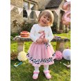 thumbnail image 3 of RUINIXCW Toddler Girl Birthday Outfit Long Sleeve T-Shirt and Layered Tulle Skirt, 3 of 9