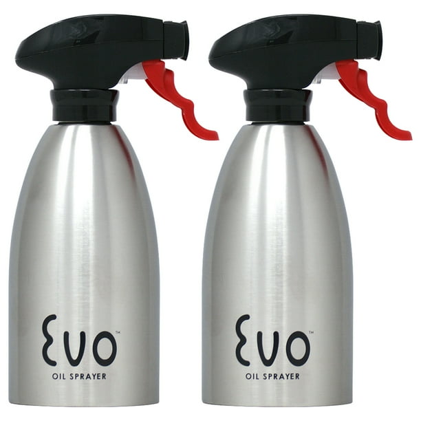 Evo Oil Sprayer Stainless Steel for Cooking 16oz (Pack of 2)