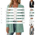 thumbnail image 3 of Nooxsoe sweater cardigan women Long Sleeved Open Front Cropped Knit Button Down Cardigans for Women Fitted Cardigans for Women Cardigan Shirt Black S, 3 of 5