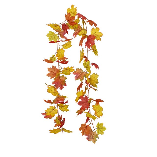 Christmas Garland Fall Decor Festival Simulation Maple Leaf Rattan Decoration Christmas Party Wall Hanging Maple Leaf Rattan Christmas Ornaments