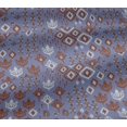 thumbnail image 5 of oneOone Viscose Jersey Fabric Block & Geometric Ikat Printed Craft Fabric BTY 60 Inch Wide, 5 of 5