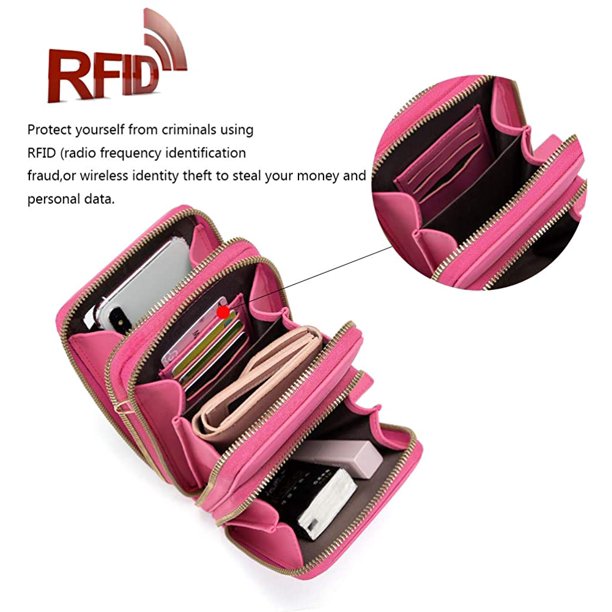Tarjetero Rosa Para Niñas – 4 Bolsillos Con 50 Fundas Para 400 Tarjetas, Bolsa Impermeable Con Correa Ajustable