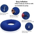 thumbnail image 5 of 1 Pack Inflatable Donut Cushion Seat,Portable Anti Bedsore Cushion,Round Wheelchairs Seat Cushion,Hemorrhoid Seat Pillow with Air Pump,for Tailbone Sciatica Pain Relief (15" Dark Blue), 5 of 7