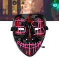 thumbnail image 1 of Máscara de luz LED, máscara de decoración de Halloween LED eléctrica con forma de calavera, máscara de decoración de Cosplay probada profesionalmente, 1 of 12
