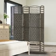 thumbnail image 2 of Topcobe 4 Panel Room Divider, Folding Screen, 5.6', Privacy Screen, Partition Room Dividers for Home, Apartment, Dark Gray, 2 of 7