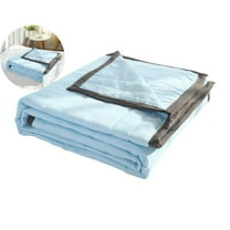 VQPeo Double-Sided Breathable Cotton Cooler Quilt for Hot Sleepers - Night Sweat Relief & Temperature Regulation - Lightweight Ice Effect Blanket for Bed, Travel & Gifts