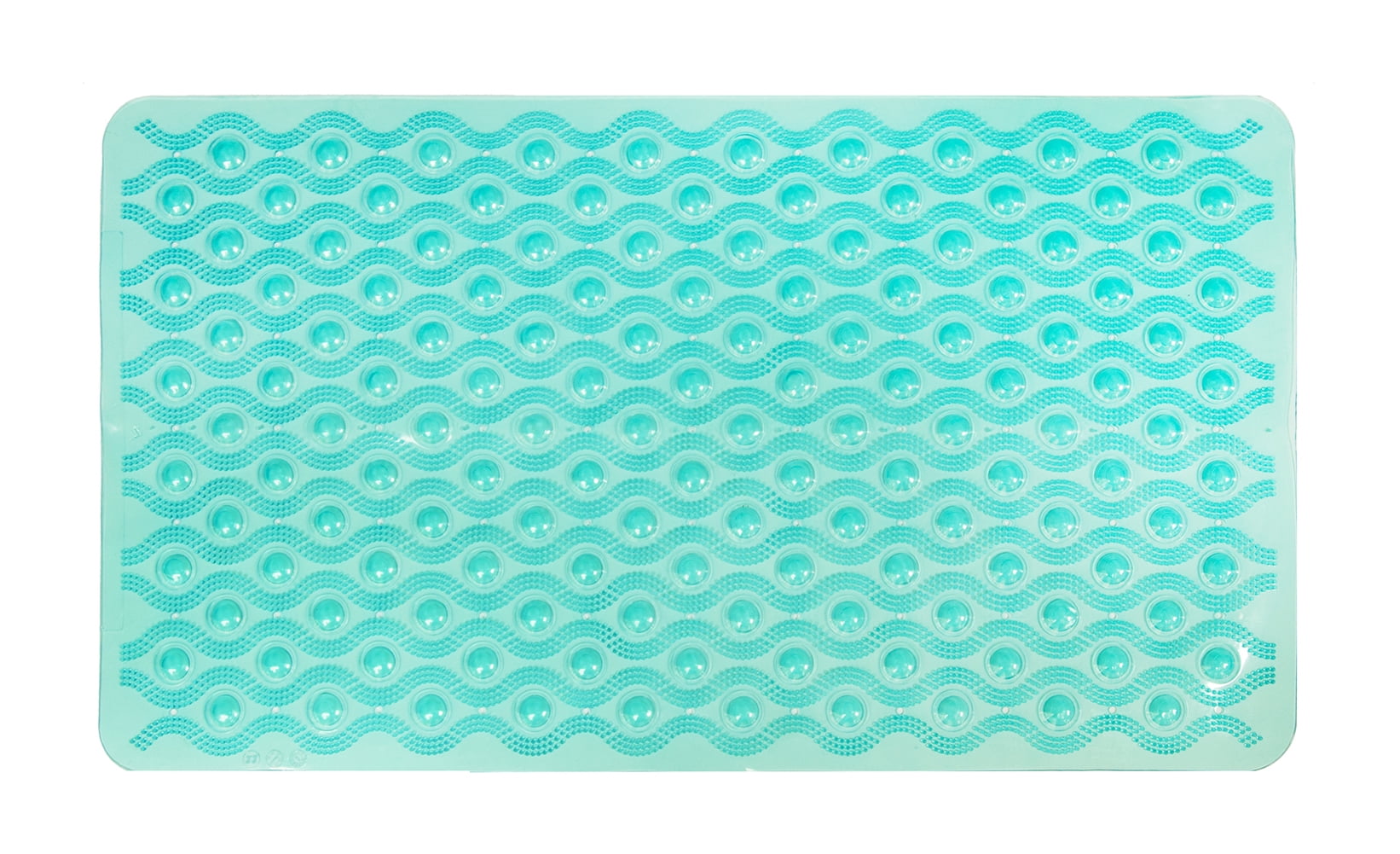 Attraction Design Blue PVC NonSlip Bath Mats, 27" x 15"