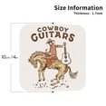 thumbnail image 2 of Honeii Cowboy Rodeo Guitar Print Leather Coaster Set of 4, Ideal for Safeguarding Your Furniture from Drinks Spills and Effortless Cleanup-Square, 2 of 6