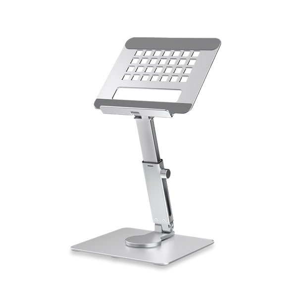 Soporte para tableta plegable Inteprter giratorio 360 grados ajustable de aleación de aluminio plata