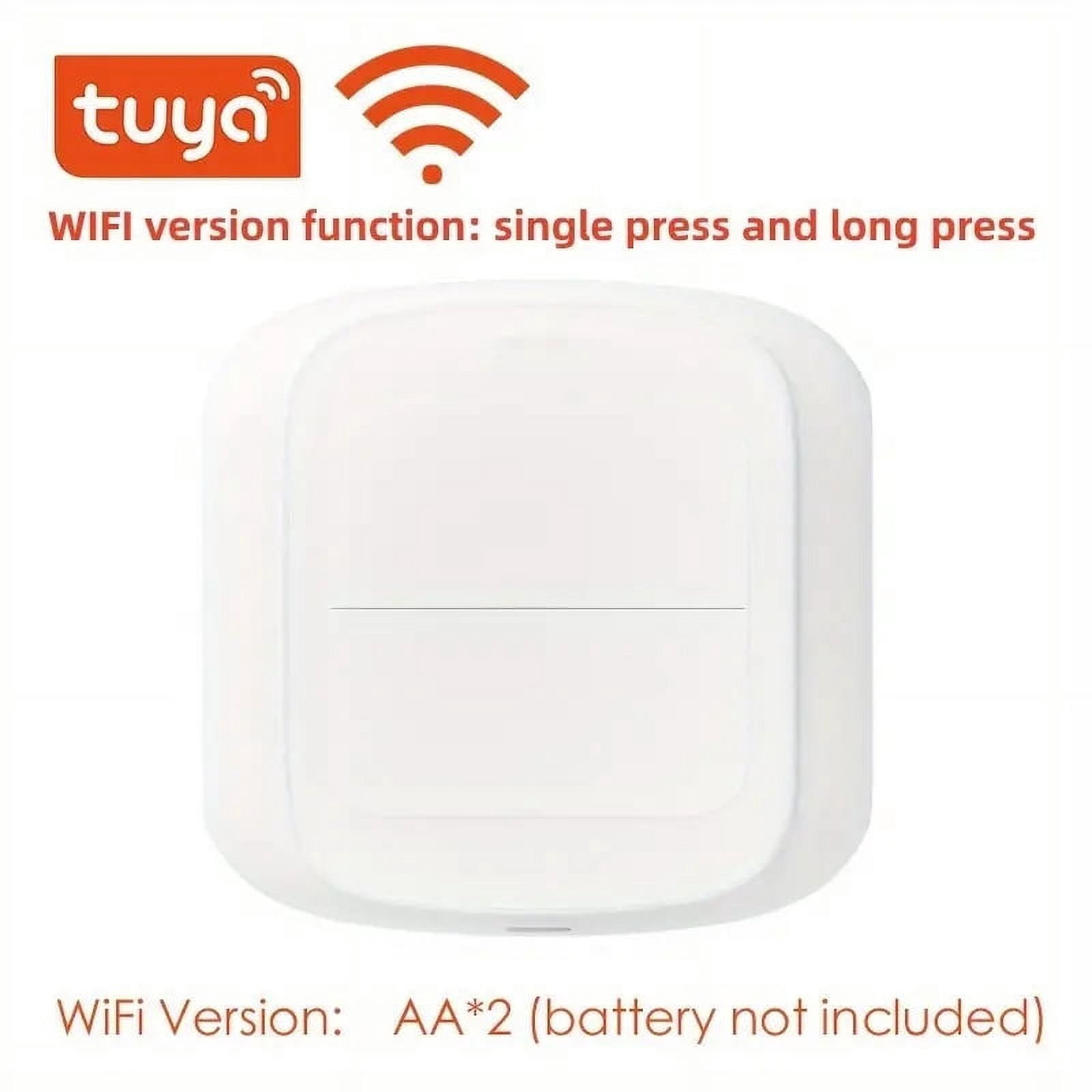 WiFi Smart Light Switch, 2 Gang No Screw Panel Smart Life/Tuya App Wireless Remote Control Wall Switch Timer for Lights