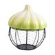 thumbnail image 3 of Soporte para huevos, cesta para huevos, suministros de cocina, cesta de almacenamiento de hierro tejido para jengibre y , soporte de cerámica, para Verde, 3 of 8