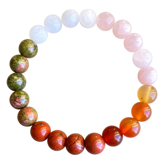 Gemstone Crystal Agate Round Quartz Tiger Eye Opal Beaded Adjustable Stretch Fertility T156