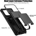thumbnail image 3 of for iPhone 14 Pro Max Case with Card Holder[Store 5 Cards]Dual Layer Heavy Duty Shockproof iPhone 14 Pro Max Wallet Case with Hidden Card Slot Large Storage Case for iPhone 14 Pro Max(Black), 3 of 14