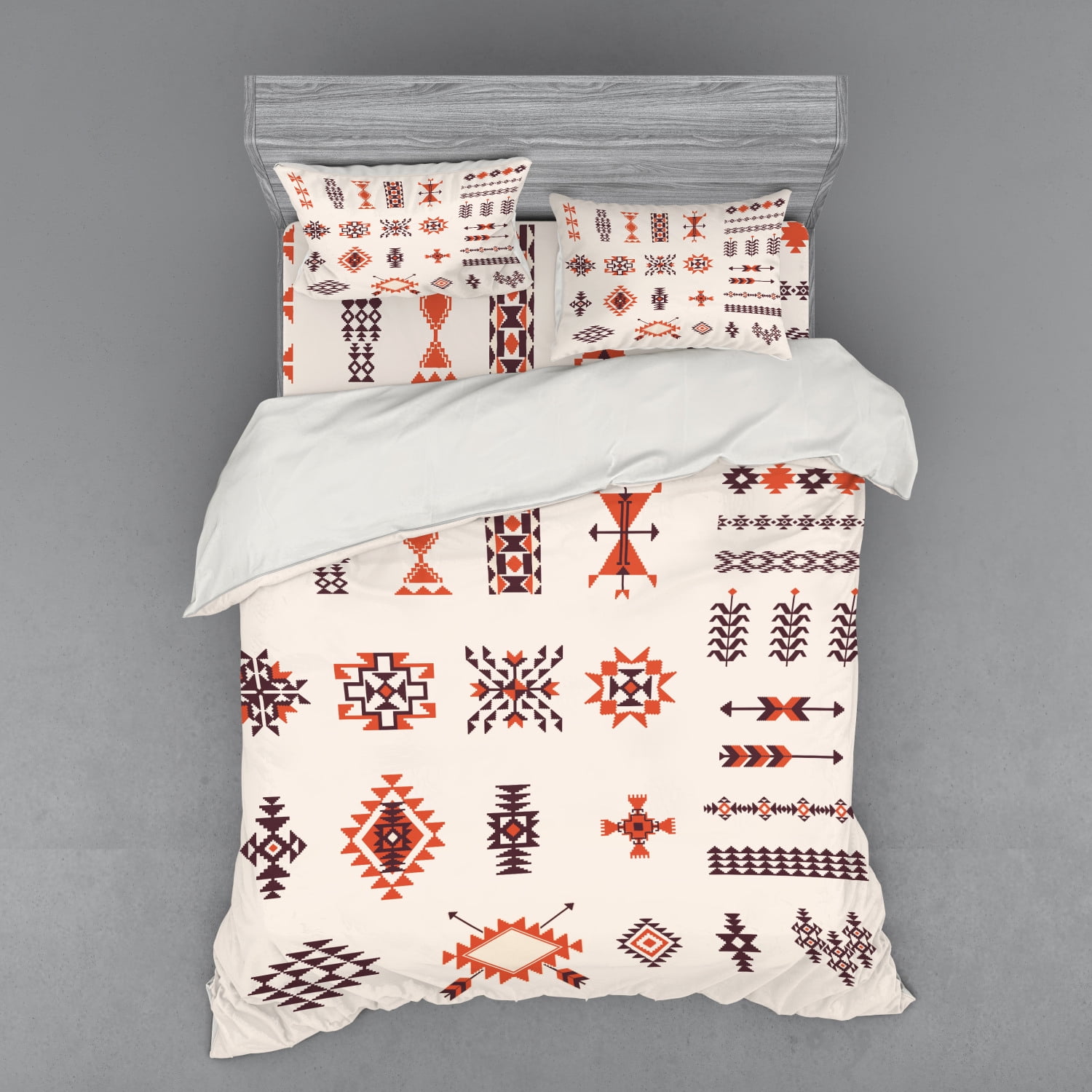 Tribal Duvet Cover Set, Illustration of Aztec Culture ...