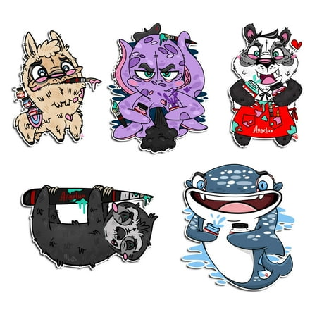 UPC: 0086366090077 | Angelus Sticker Pack Pack of 5 Animal Series