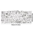 thumbnail image 3 of HuiXinOu Easter Paper Placemats Kids Doodle Activity Table Cover Disposable Waterproof for Party Dining Holiday Decor, A, 3 of 6