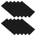 thumbnail image 1 of Parche de reparación de chaqueta de plumas 4" x 8", paquete de 10 parches autoadhesivos de tela de nailon para tienda de campaña y ropa, negro, 1 of 7