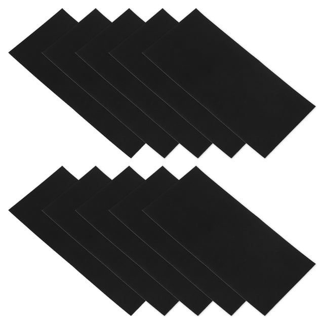 Parche de reparación de chaqueta de plumas 4" x 8", paquete de 10 parches autoadhesivos de tela de nailon para tienda de campaña y ropa, negro