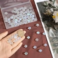 thumbnail image 3 of 1 caja de 80 cuentas de piedra lunar de vidrio a granel de 10 mm, cuentas esmeriladas, bolas redondas transparentes mate, espaciadoras de escarcha Aurora, cuentas sueltas, 3 of 6