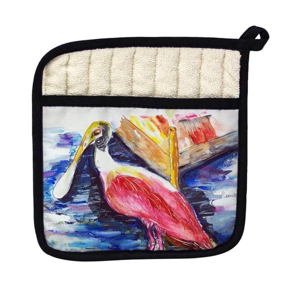 Betsy Drake PT067 Spoonbill Pot Holder